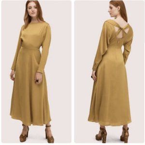 Kate Spade Golden Raisin Twist Back Midi Dress 2